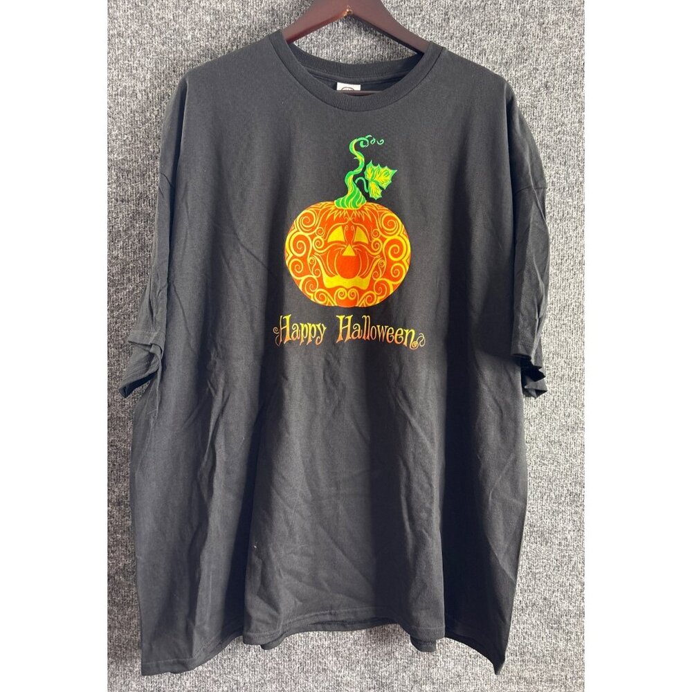 Happy Halloween Graphic T-Shirt 3XL Black Delta Pro Weight Pumpkin Design New